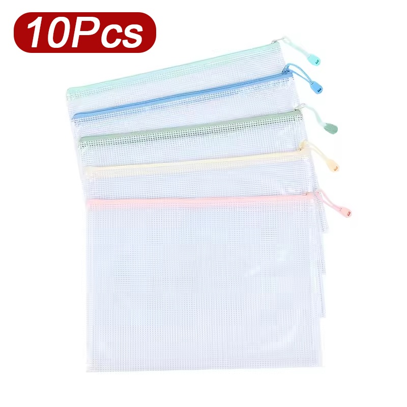 Supply Of Office Stationery - 5-30 stuks documentenmap met rits, mesh-tasjes,