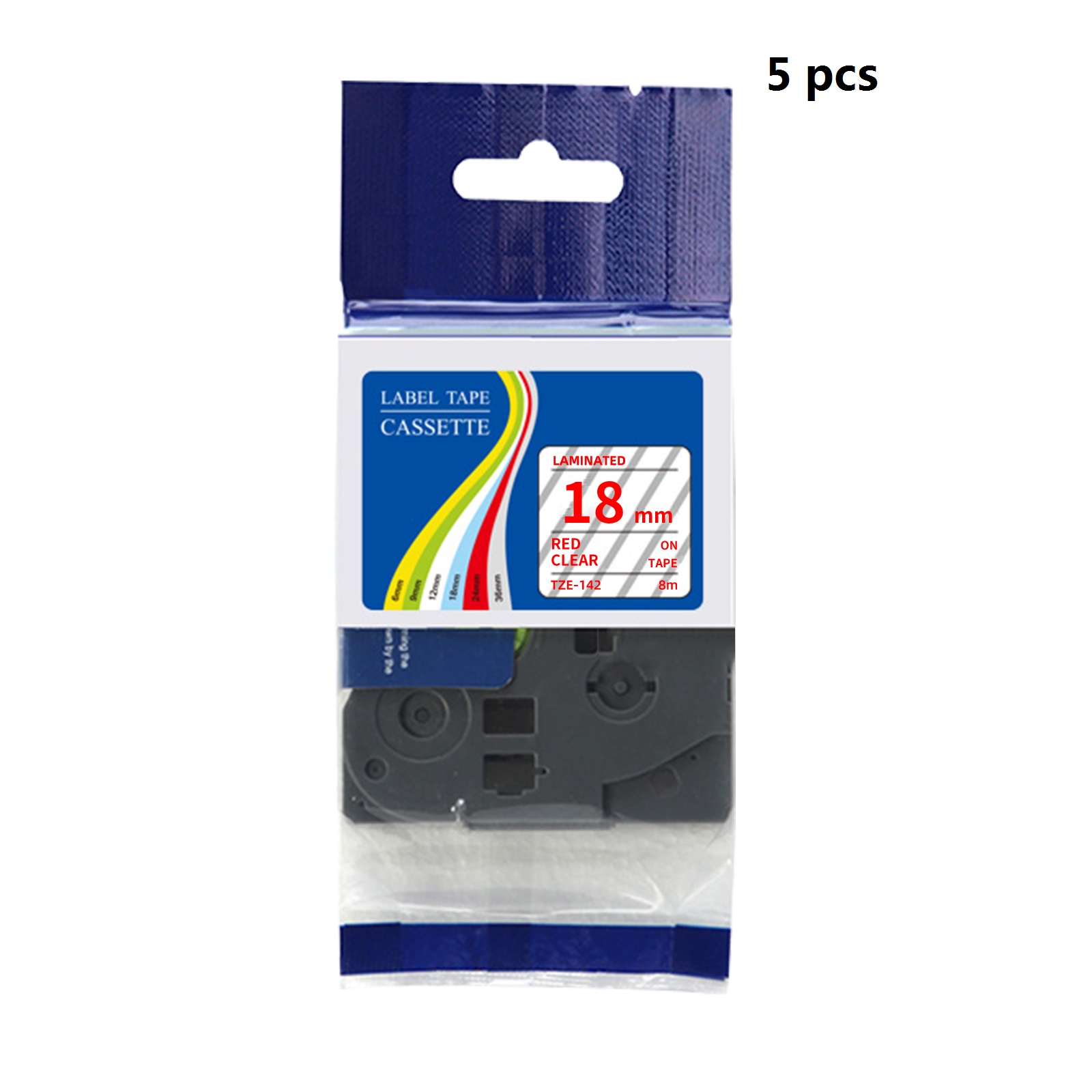 Label Printer Tape - 5 stuks compatibele Brother TZe gelamineerde