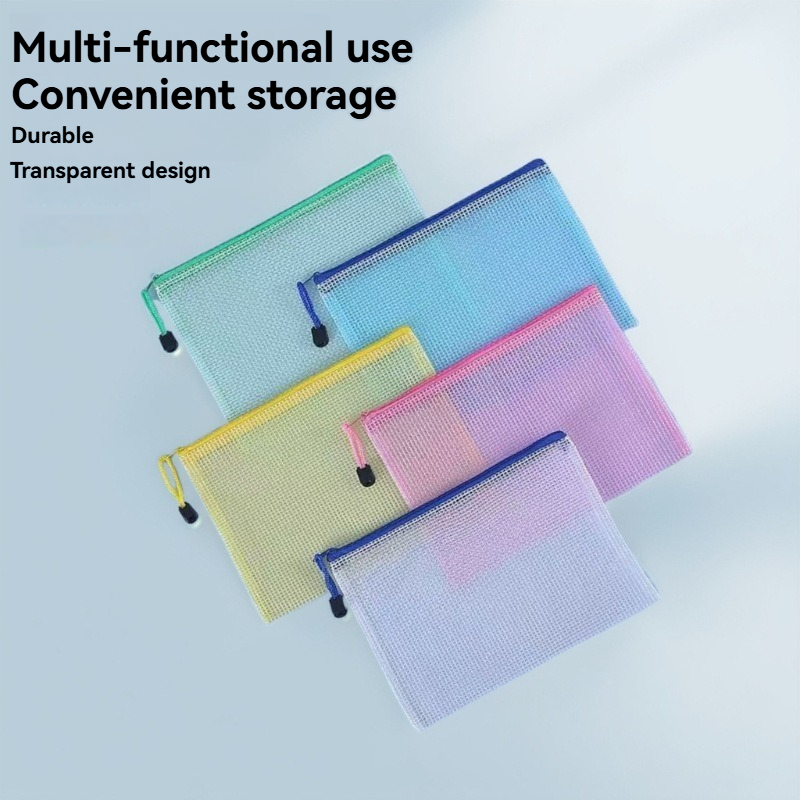 Supply Of Office Stationery - 5PCS Briefpapier Opbergmap Bestand Mesh Rits