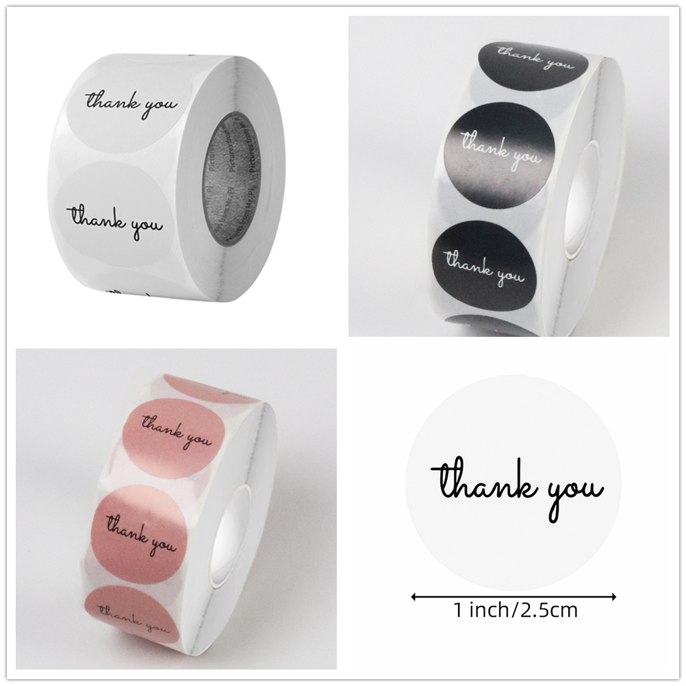 Sticker Label Roll - 500 bedankstickers op rol 25 mm