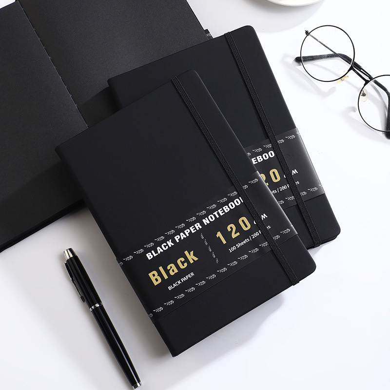 Notebook Dotted A5 - A5 Creatief schetsboek Handgetekend blanco zwart