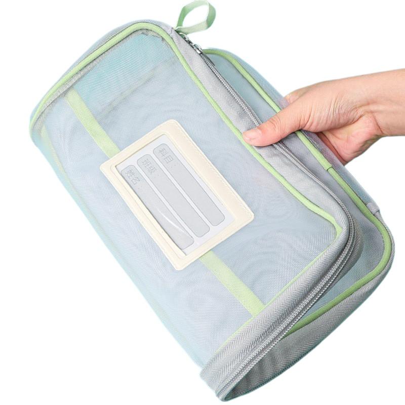 Supply Of Office Stationery - A4 Kantoorartikelen Opbergtas Dubbellaagse Mesh Ritszak