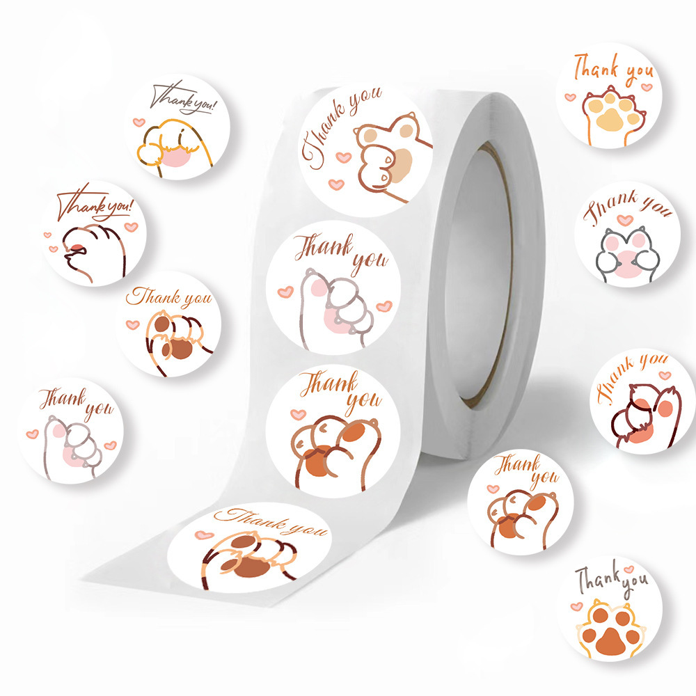 JCAC 500 stuks/rol Leuke Carto - Sticker Label Roll recensie en prijs